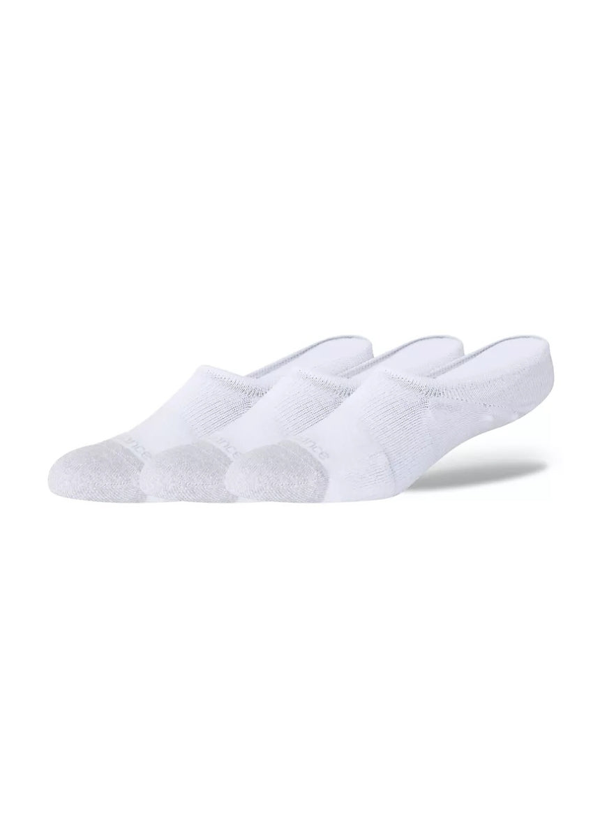 New Balance Active Invisible Socks- 3 Pair in White