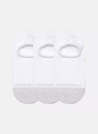New Balance Active Invisible Socks- 3 Pair in White Top View