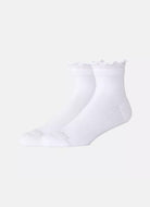 New Balance Active Ruffle Quarter Socks- 2 Pair in White