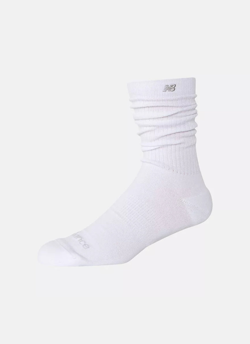 New Balance Active Slouchy Socks- 1 Pair in White