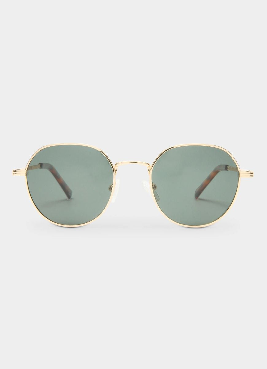 Le Specs Odyssey Sunglasses in Gold Khaki