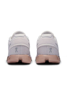 On Women's Cloud 5 Running Shoes in Sand/Rosebrown Back View