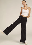 Beyond Yoga Women's On The Go Pant in Black Full Front View