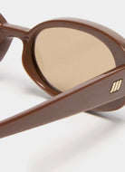 Le Specs Outta Love Sunglasses in Cocoa Close Up Side View