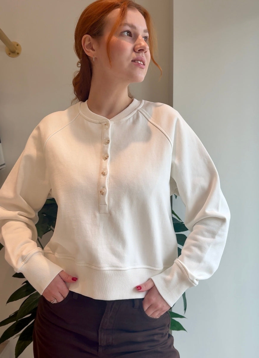 perfectwhitetee Bowen Sweatshirt in White