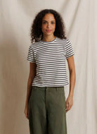 perfectwhitetee Cater Tee in Natural/Black Stripe