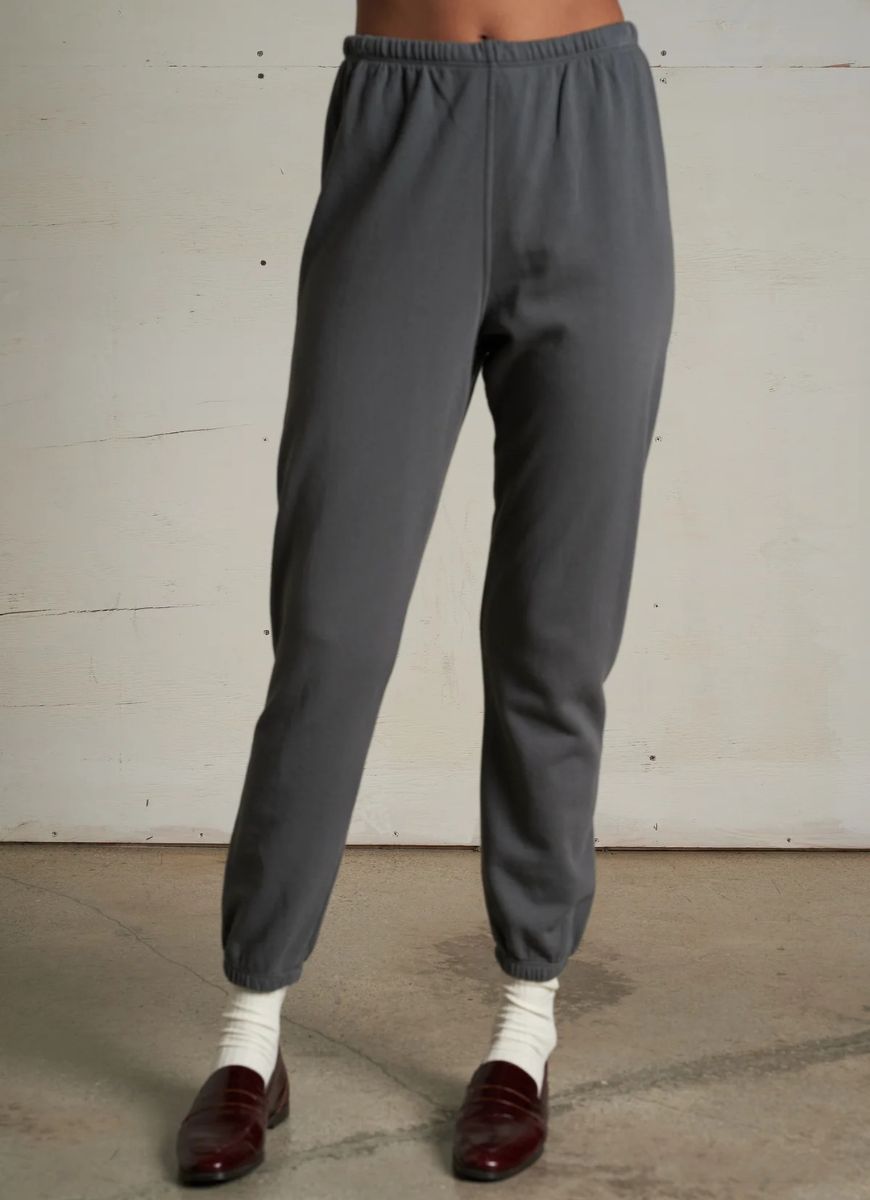 perfectwhitetee Johnny French Terry Sweatpant in Charcoal