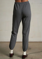 perfectwhitetee Johnny French Terry Sweatpant in Charcoal Back View