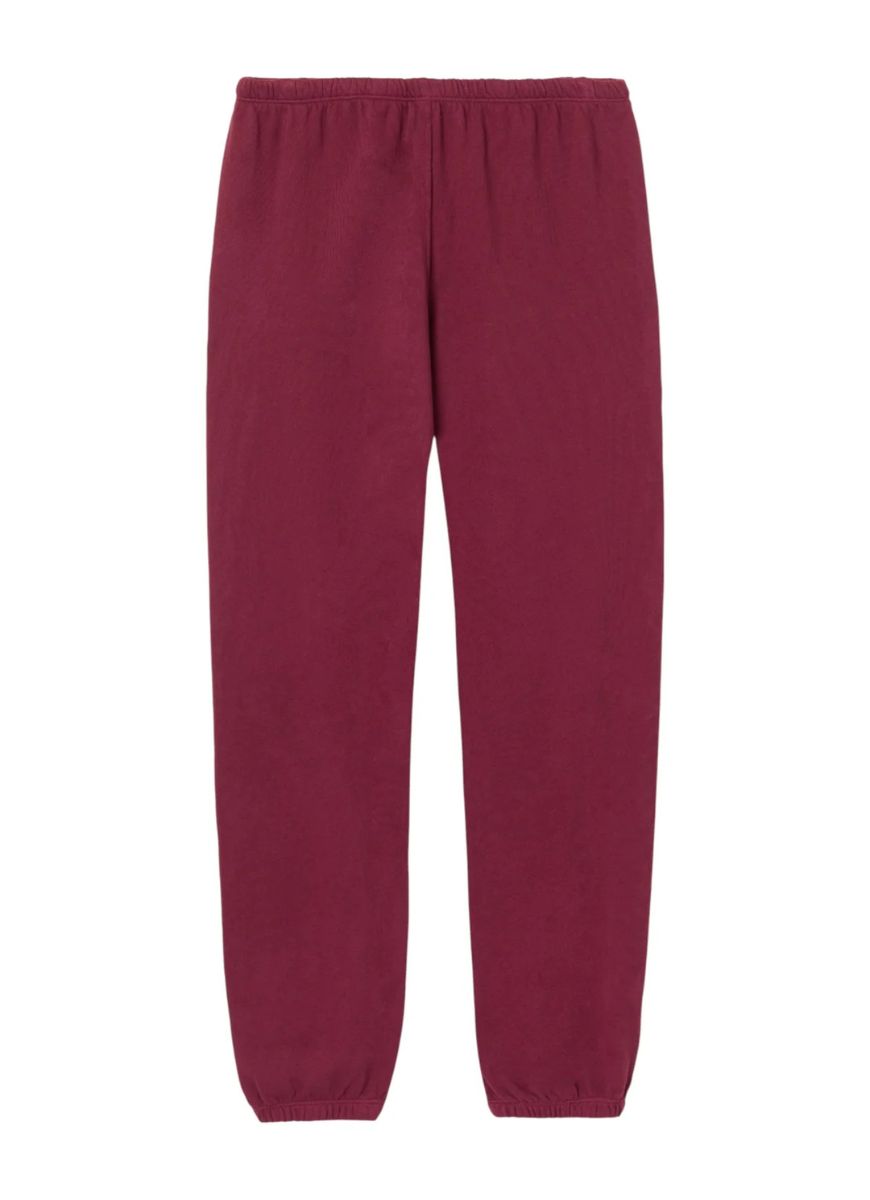 perfectwhitetee Johnny French Terry Sweatpant in Dark Burgundy Product Shot View