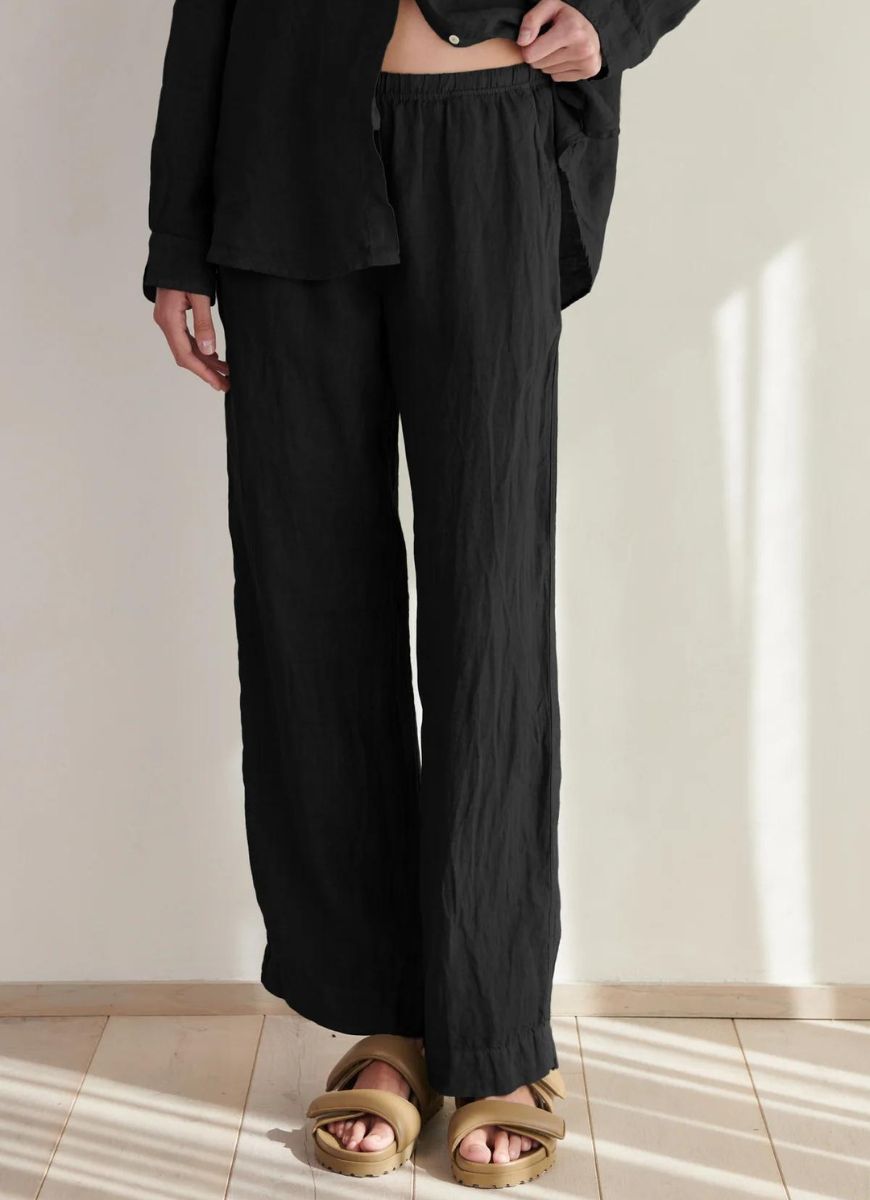 Velvet Women's Pico Linen Pant in Black