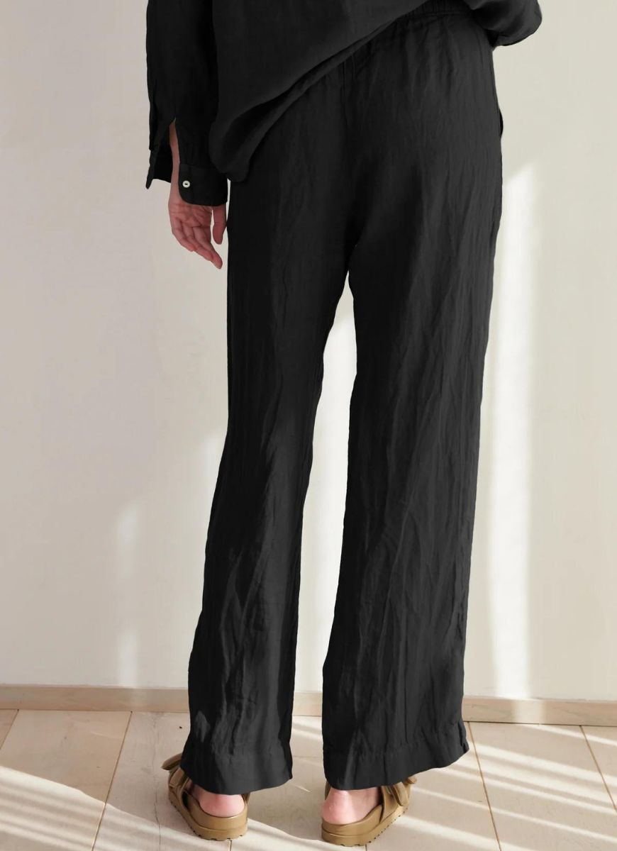 Velvet Women's Pico Linen Pant in Black Back View