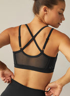 Beyond Yoga Powerbeyond Bootcamp Bra in Black Back View