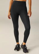 Beyond Yoga Powerbeyond Bootcamp Midi Legging in Black Front View