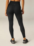 Beyond Yoga Powerbeyond Bootcamp Midi Legging in Black Back View