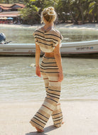PQ SWIM Renee Crop Top in Pacific Stripe Full Length Back View