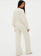 BEACH RIOT Rayne Waffle Pant in Snow Cloud Full Back View