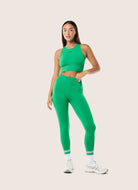 P.E Nation Restore Seamless Legging in Kelly Green Full Length Front View