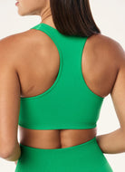 P.E Nation Restore Seamless Sports Bra in Kelly Green Back View