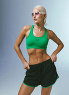 P.E Nation Restore Seamless Sports Bra in Kelly Green Front View