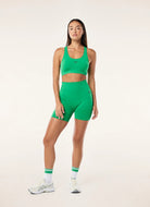 P.E Nation Restore Seamless Sports Bra in Kelly Green Full Length Front View