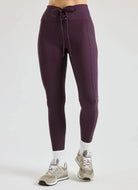 Year of Ours Ribbed Football Legging in Deep Plum