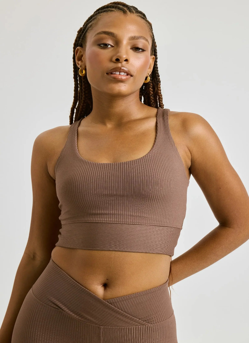 YEAR OF OURS The Ribbed Bra in Mocha
