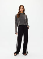 The Upside Roma High Waisted Pant in Black Full Length Front View