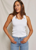 perfectwhitetee Women's Ruby Tee in White Alternate Front View