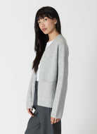 Lyla + Luxe Sam Luxe Cardigan in Light Grey Side View