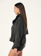 P.E Nation Water Resistant Shelter Jacket in Black Side View