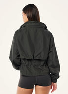 P.E Nation Water Resistant Shelter Jacket in Black Back View