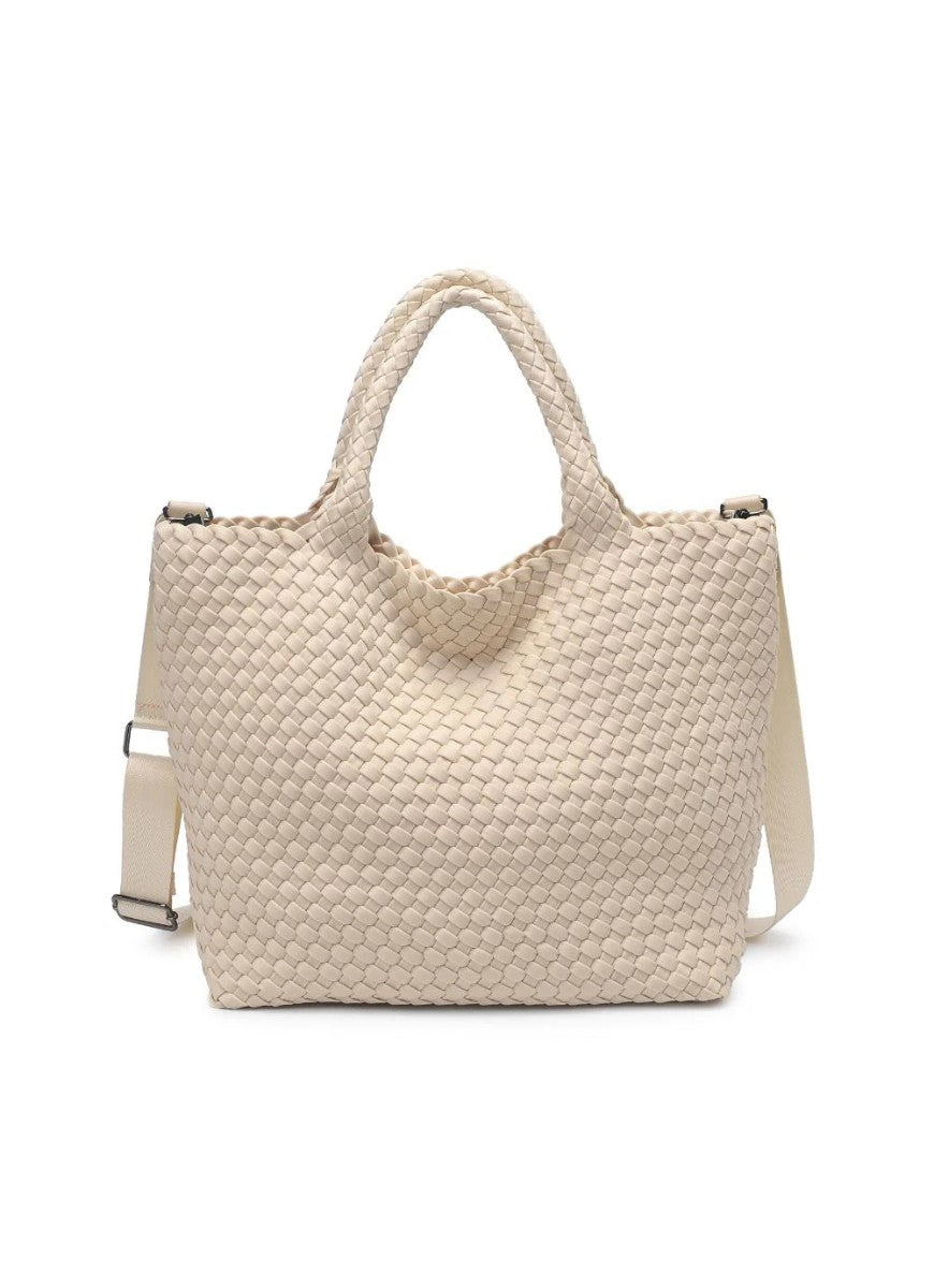 Sol and Selene Sky’s The Limit Medium Tote in Cream