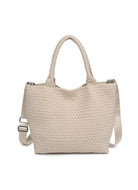 Sol and Selene Sky’s The Limit Medium Tote in Cream Front View