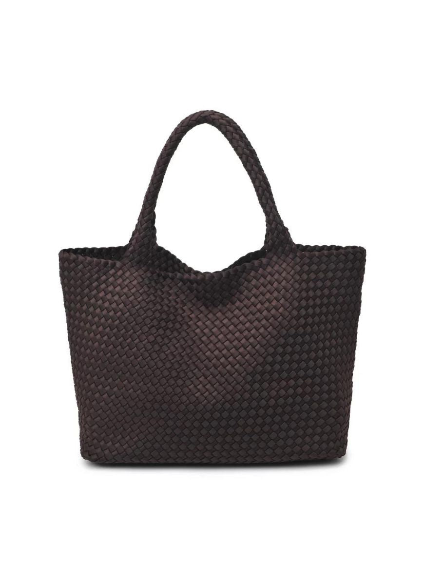 SOL AND SELENE Sky’s The Limit Large Tote Bag in Chocolate