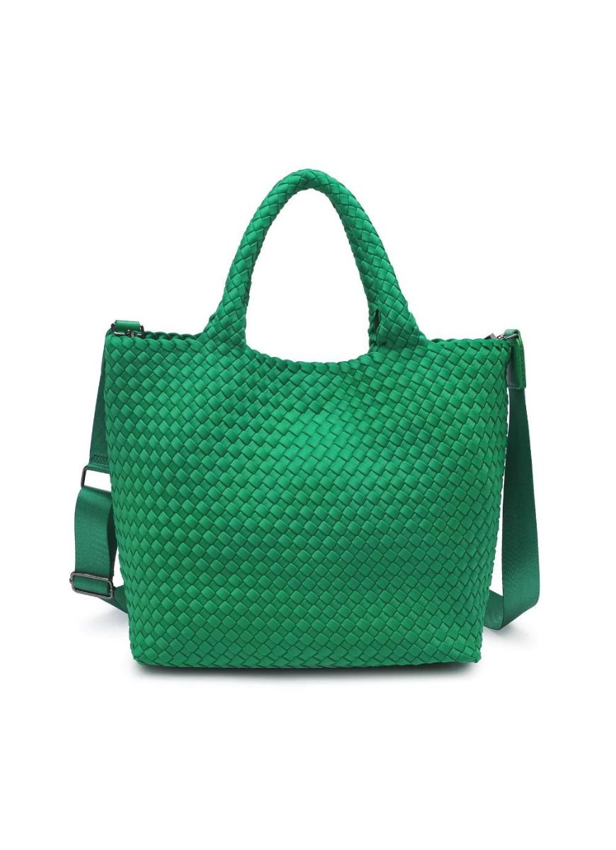 Sol and Selene Sky’s The Limit Medium Tote in Kelly Green Front View