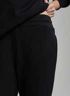 Varley The Slim Cuff Women's Pant 27.5” in Black Close Up View of Waistband