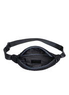 Sol and Selene Aim High Belt Bag in Black Shown Unzipped and Open