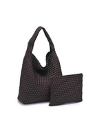 SOL AND SELENE Celestial Tote Bag in Chocolate Shown Together With Inner Pouch