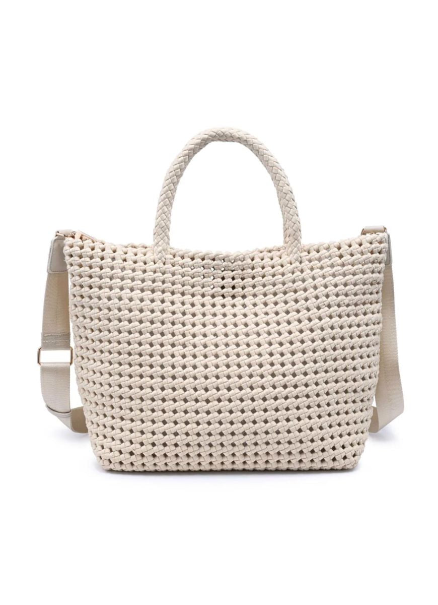 SOL AND SELENE Ambrosia Medium Tote Bag in Cream