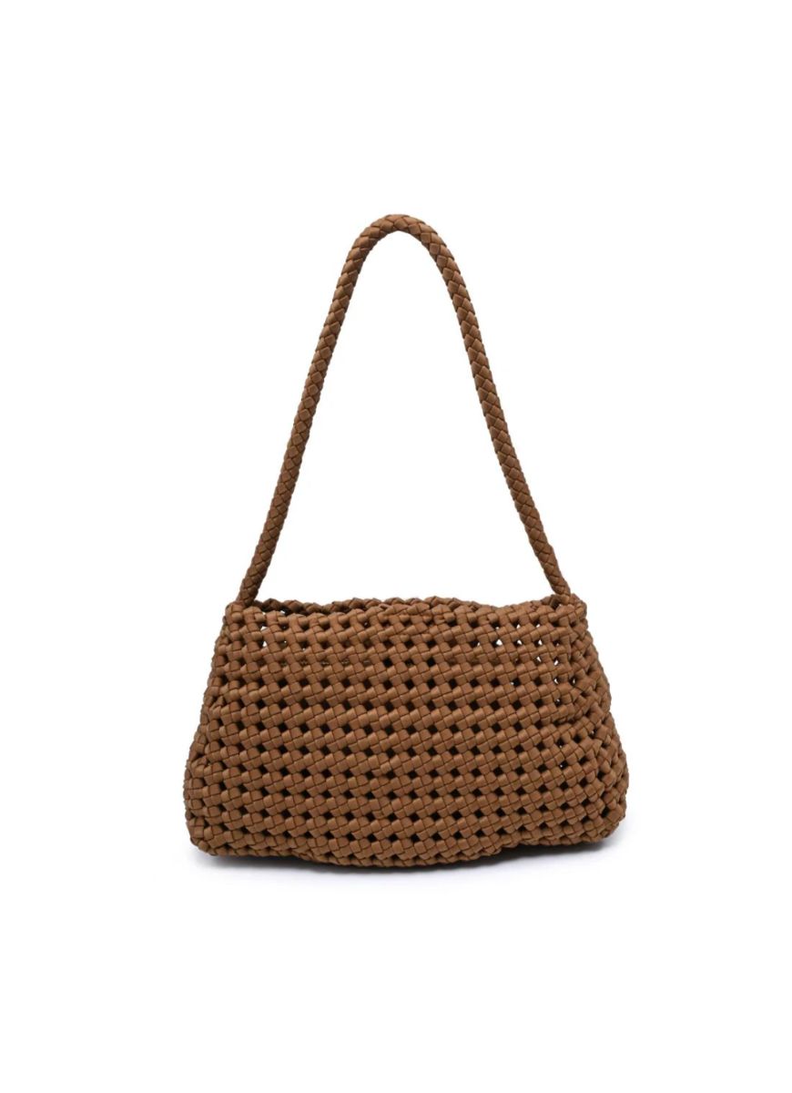 SOL AND SELENE Solara Shoulder Bag in Sand Front View