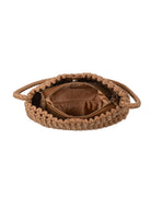 SOL AND SELENE Solara Shoulder Bag in Sand Top View Unzipped