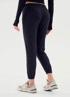 Splits59 Sonja Fleece Sweatpant in Black Back View