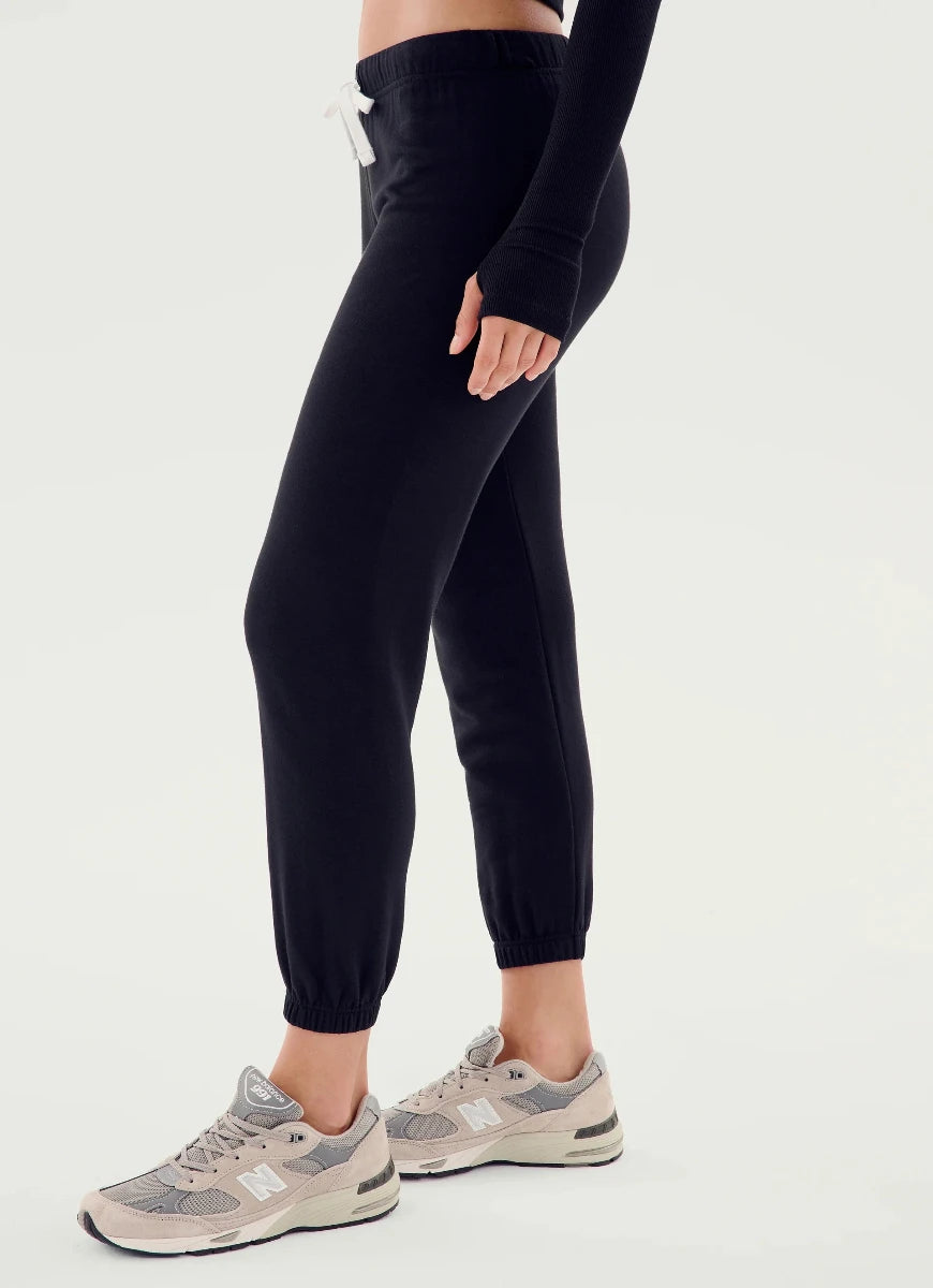 Splits59 Sonja Fleece Sweatpant in Black Side View