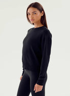 Splits59 Sonja Fleece Sweatshirt in Black Side View