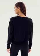 Splits59 Sonja Fleece Sweatshirt in Black Back View