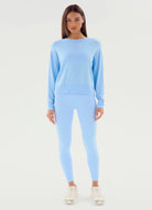 Splits59 Sonja Fleece Sweatshirt in Skylight Full Length Front View