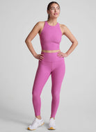 Beyond Yoga Spacedye Caught In The Midi High Waist Legging in Sunset Violet Heather Full Length Front View