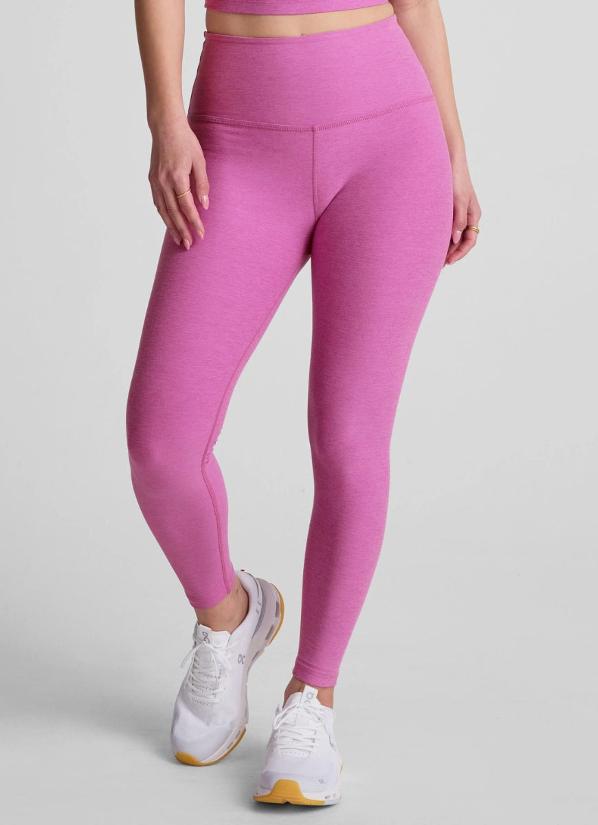 Beyond Yoga Spacedye Caught In The Midi High Waist Legging in Sunset Violet Heather