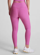 Beyond Yoga Spacedye Caught In The Midi High Waist Legging in Sunset Violet Heather Back View
