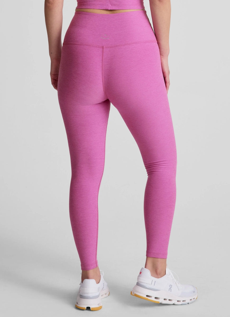 Beyond Yoga Spacedye Caught In The Midi High Waist Legging in Sunset Violet Heather Back View